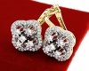 gold plated earrings with exclusive cubic zirconia
