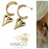 gold earrings made of stainless steel