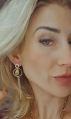 gold earrings made of stainless steel
