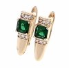 exclusive swarovski gold-plated earrings