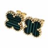 gold earrings made of stainless steel