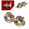 gold earrings made of stainless steel