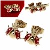 gold earrings made of stainless steel