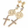 gold earrings made of stainless steel