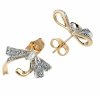 gold plated earrings with exclusive cubic zirconia