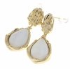 gold plated earrings with exclusive cubic zirconia