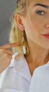 gold earrings made of stainless steel