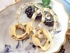 gold plated earrings with exclusive cubic zirconia
