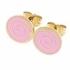 gold earrings made of stainless steel