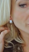 gold earrings made of stainless steel