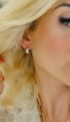 gold plated earrings with exclusive cubic zirconia