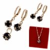18k gold plated set pendant earrings xuping