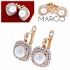 gold plated earrings with exclusive cubic zirconia