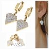 gold earrings made of stainless steel