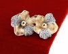 gold plated earrings with exclusive cubic zirconia