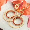 gold earrings made of stainless steel