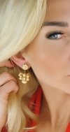 gold earrings made of stainless steel