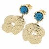 gold earrings made of stainless steel