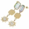 gold earrings made of stainless steel