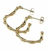 gold earrings made of stainless steel