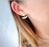 gold earrings made of stainless steel