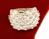 gold ring 17,00mm. gold-plated engagement xuping