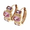 gold plated earrings with exclusive cubic zirconia