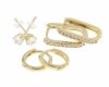 gold plated earrings with exclusive cubic zirconia