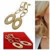 gold earrings made of stainless steel