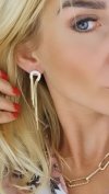 gold earrings made of stainless steel