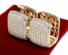 gold plated earrings with exclusive cubic zirconia