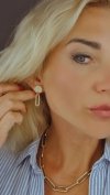 gold earrings made of stainless steel