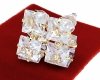 gold plated earrings with exclusive cubic zirconia