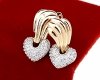 exclusive swarovski gold-plated earrings
