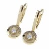 gold plated earrings with exclusive cubic zirconia
