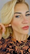 gold plated earrings with exclusive cubic zirconia