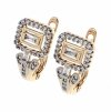 exclusive swarovski gold-plated earrings