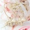 gold earrings made of stainless steel