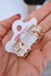 gold earrings made of stainless steel