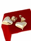 gold plated earrings with exclusive cubic zirconia
