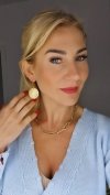 gold earrings made of stainless steel