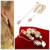 gold plated earrings with exclusive cubic zirconia