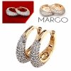 exclusive swarovski gold-plated earrings