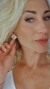 gold earrings made of stainless steel