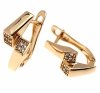gold plated earrings with exclusive cubic zirconia