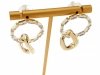 gold plated earrings with exclusive cubic zirconia