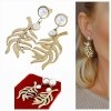 gold earrings made of stainless steel