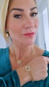 gold earrings made of stainless steel