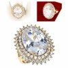gold ring 17,00mm. gold-plated engagement xuping