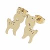 gold earrings made of stainless steel